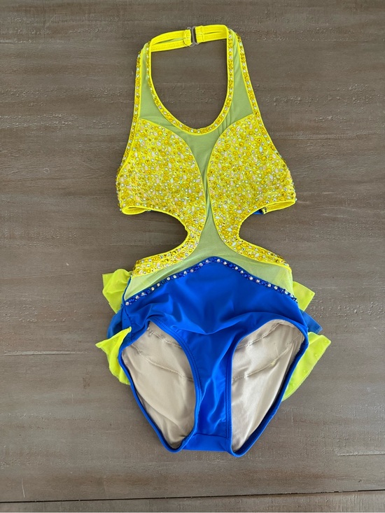 Other - Girls' Yellow and Blue Semi Custom Dance Costume